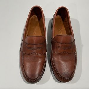 Allen Edmond Sz 10 D Cavanaugh Brown Penny Loafer Leather Shoes 50026